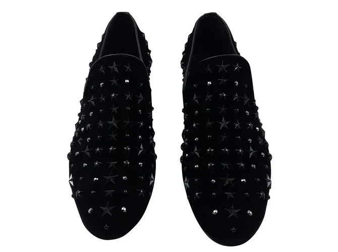 Zapatos de terciopelo Jimmy Choo Sloane Negro 