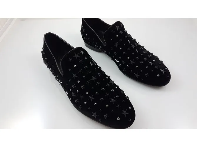 Zapatos de terciopelo Jimmy Choo Sloane Negro 