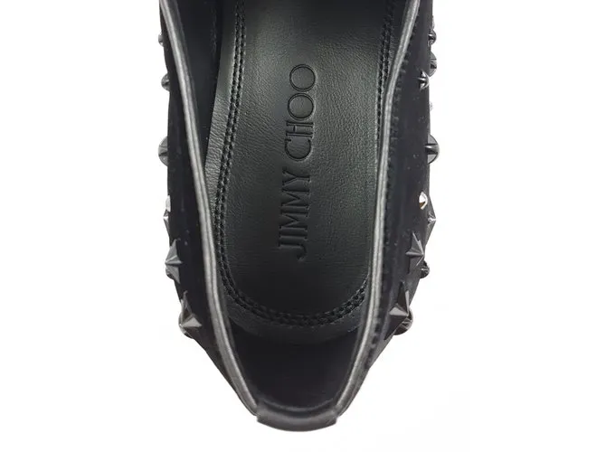 Zapatos de terciopelo Jimmy Choo Sloane Negro 
