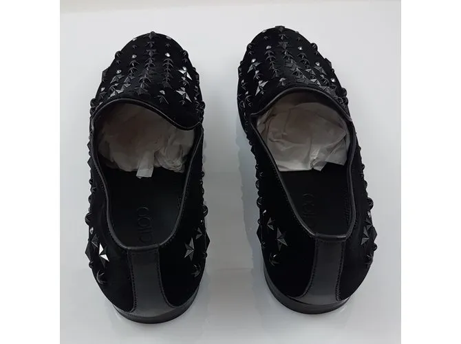 Zapatos de terciopelo Jimmy Choo Sloane Negro 
