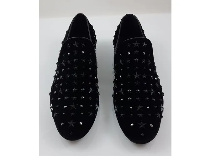 Zapatos de terciopelo Jimmy Choo Sloane Negro 