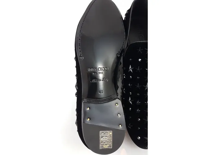 Zapatos de terciopelo Jimmy Choo Sloane Negro 