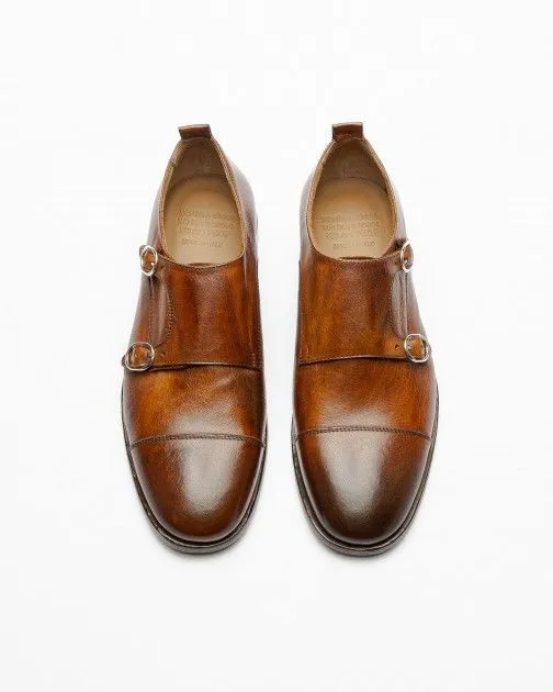 Zapatos Monkstrap PROF 7210 Camel