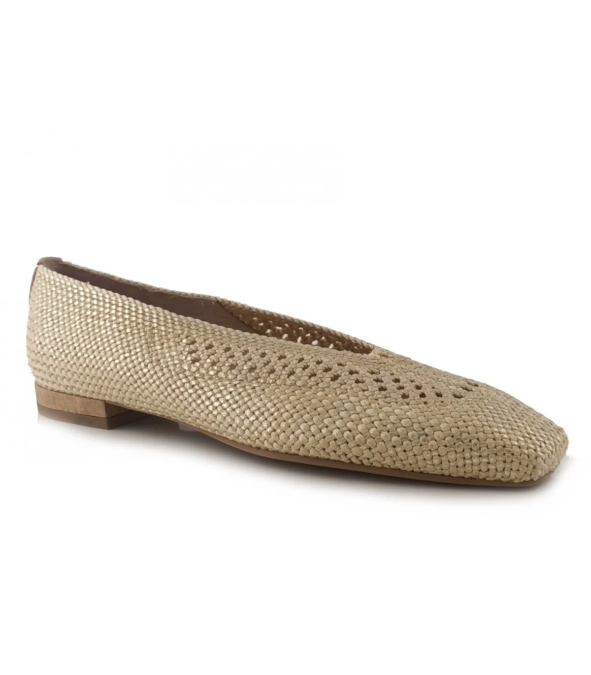Zapatos trenzados en platino