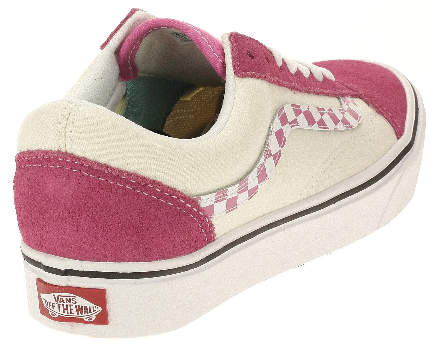 ZAPATOS VANS COMFYCUSH OLD SKOOL  SIDESTRIPE CHECK/CARMINE ROSE/TRUE WHITE