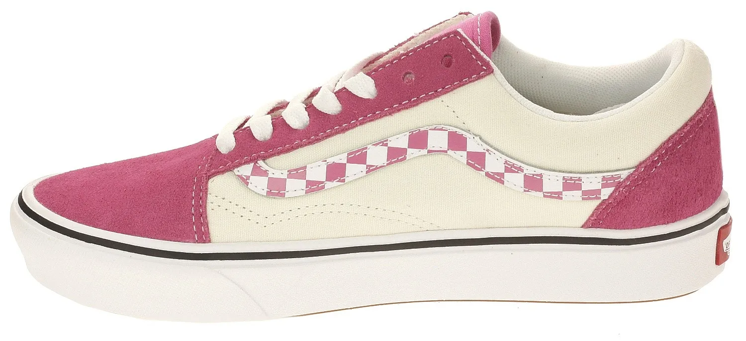 ZAPATOS VANS COMFYCUSH OLD SKOOL  SIDESTRIPE CHECK/CARMINE ROSE/TRUE WHITE